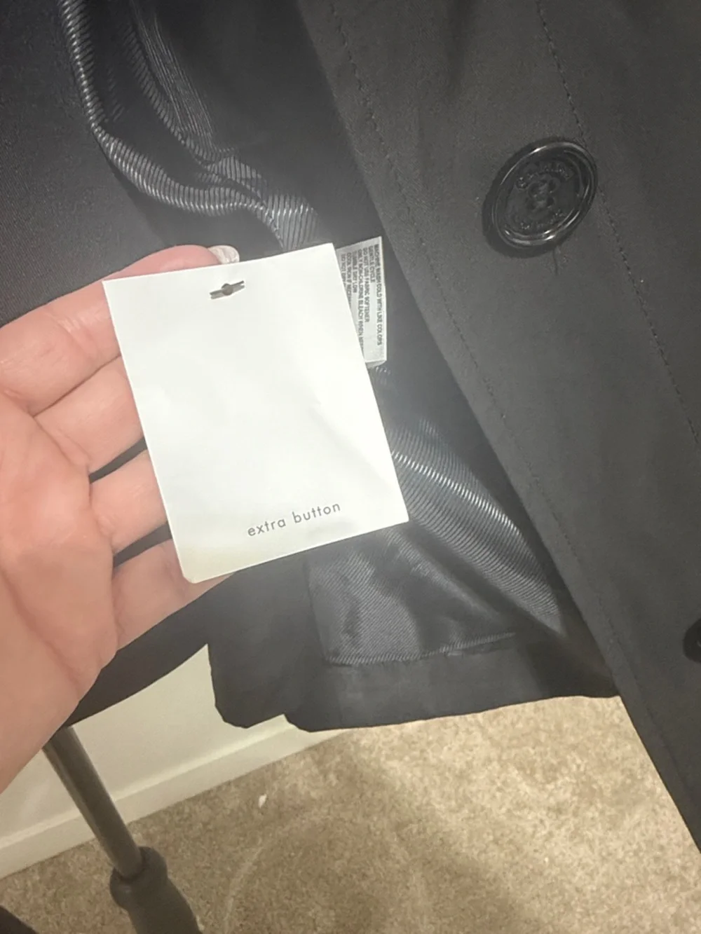 NWT Calvin Klein Black Hooded Rain Coat S7